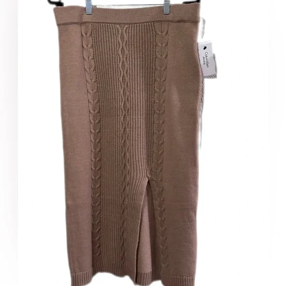 Calvin Klein Women's Cable-Knit Pull-On Midi Skirt Size L - Picture 8 of 9